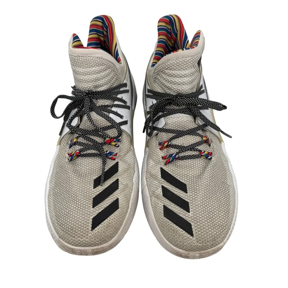 Adidas Dame Lillard 3‎ Basketball Shoes Mens 14.5 White Black Multi Color Bounce Adidas Dame Lillard 3 Basketball Shoes Mens 14.5 White Black  main image 2